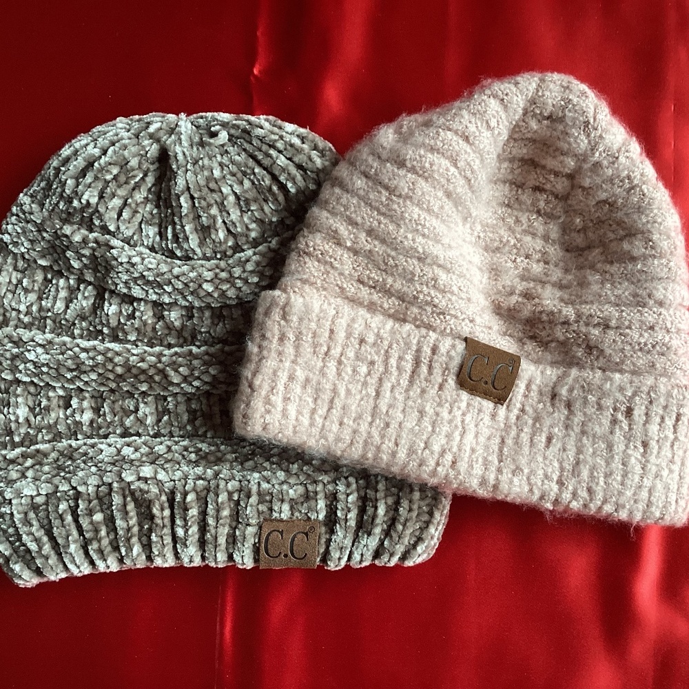 Two C.C Exclusives Beanies